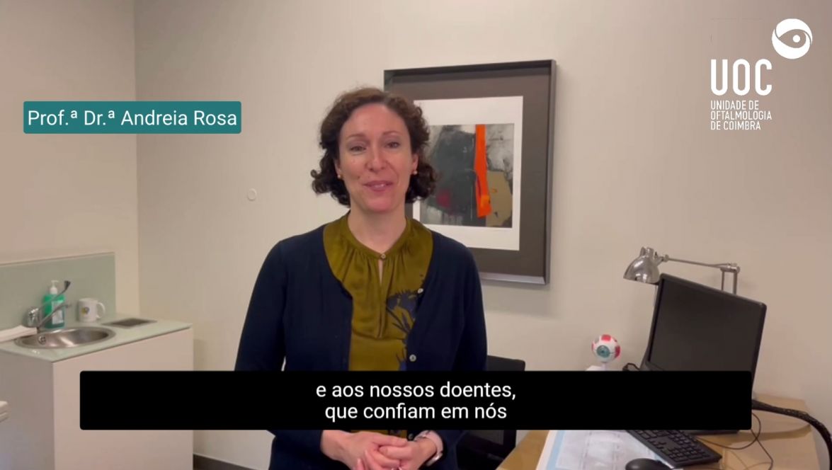 Prof.ª Dr.ª Andreia Rosa, oftalmologista na UOC